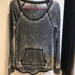 [Kirra] Destroyed Gray Pullover Sweatshirt